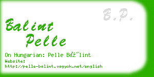 balint pelle business card